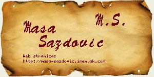 Maša Sazdović vizit kartica